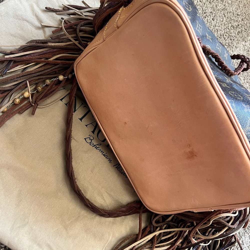 Vintage Boho Bag - Louis Vuitton Brown Monogram with Fringe - Picture 4 of 12